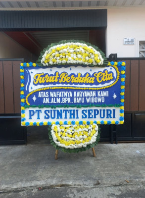 Papan Bunga Duka di Lengkong